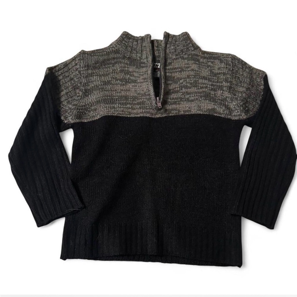 Cozy Kids Sweater in Black and Gray